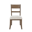 Henry Dining Side Chair Set of 2- Slat Back- Vintage Mocha Brown & Beige