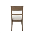 Henry Dining Side Chair Set of 2- Slat Back- Vintage Mocha Brown & Beige