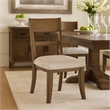 Henry Dining Side Chair Set of 2- Slat Back- Vintage Mocha Brown & Beige