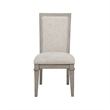 Henry Dining Side Chair Set of 2- Beige Polyester- Vintage Light Cream