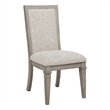 Henry Dining Side Chair Set of 2- Beige Polyester- Vintage Light Cream