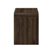 Maria Bedside End Table- 2 Drawers- Walnut Brown Waterfall Edges