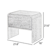 Maria Bedside End Table- 2 Drawers- Walnut Brown Waterfall Edges