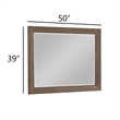 Henry Dresser Mirror- Vintage Mocha Brown- Picture Frame Molding- 39x50
