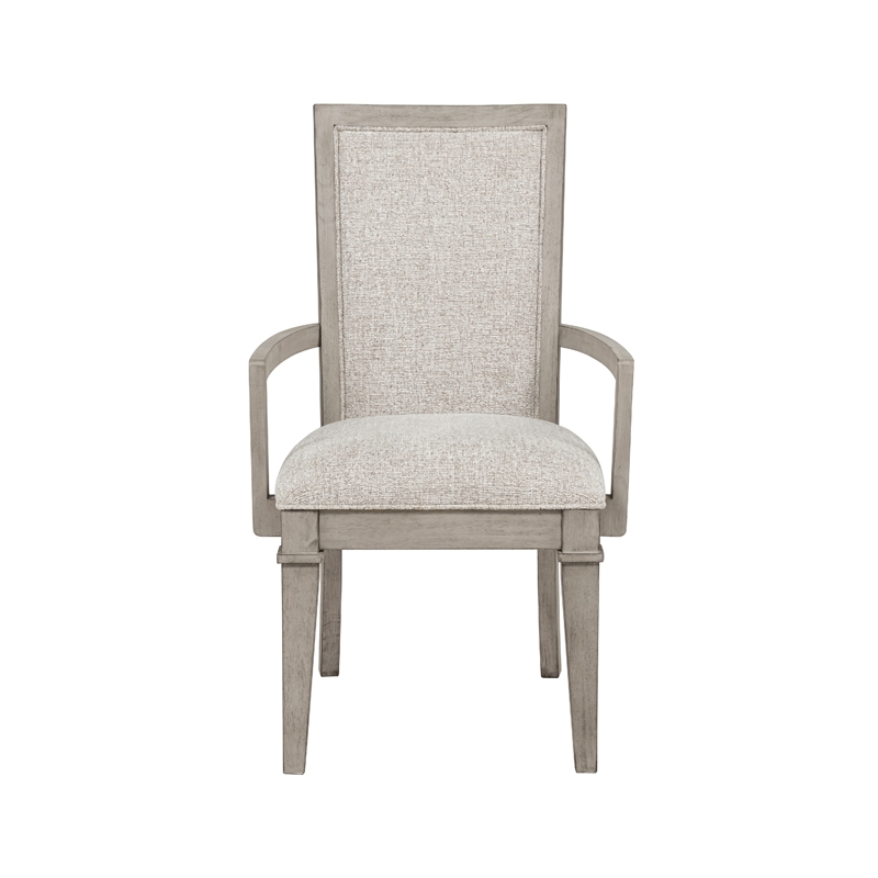 Henry Dining Chair Set of 2- Beige Polyester- Vintage Light Cream