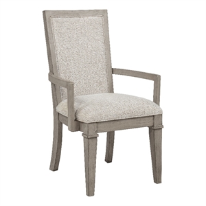 Henry Dining Chair Set of 2- Beige Polyester- Vintage Light Cream