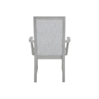 Ion Dining Armchair Set of 2- Padded Polyester Seat- Mist Gray Wood