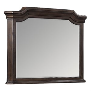 Lynda Dresser Mirror- 44 Inch Low Distortion- Walnut Brown Crown Molding