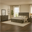 Bry 5pc Farmhouse Queen Complete Bedroom Set- Rustic Gray- 2 Nightstands