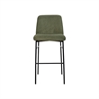 Ery Bar Height Chair Set of 2- Green Cushions- Black Metal Frame