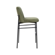Ery Bar Height Chair Set of 2- Green Cushions- Black Metal Frame