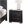 Ashen 4 Piece Queen Bedroom Set- LED Headboard and USB Ports- Black