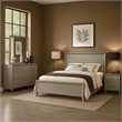 Broy 4pc Queen Bedroom Set w LED Bookcase Headboard- Mirror- Silver