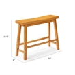 Amber Counter Height Bench- Backless Seat- Honey Oak Brown Acacia Wood
