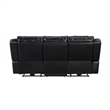 Hem Power Reclining Sofa w Drop Down Cupholders- Black Faux Leather