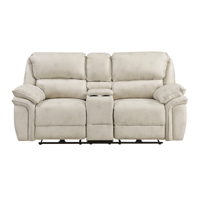 Tony Power Reclining Loveseat w Center Console- USB Ports- Sand Brown