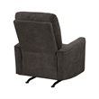 Ray Rocker Manual Reclining Chair- Chocolate Brown Polished Microfiber