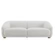 Oliver Sofa with Round Back Sloped Arms- Soft White Boucle 88 Inch