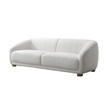 Oliver Sofa with Round Back Sloped Arms- Soft White Boucle 88 Inch