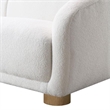 Oliver Sofa with Round Back Sloped Arms- Soft White Boucle 88 Inch