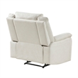 Nez Manual Reclining Chair- Contrast Edges- Beige Polished Microfiber