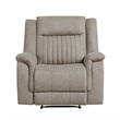Nez Manual Reclining Chair- Contrast Edges- Dove Gray Microfiber