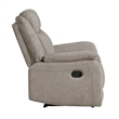 Nez Manual Reclining Chair- Contrast Edges- Dove Gray Microfiber