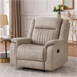 Nez Manual Reclining Chair- Contrast Edges- Dove Gray Microfiber
