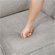 Teli Sofa Armchair- Light Tan Brown Microfiber- Black Metal Legs