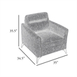 Teli Sofa Armchair- Light Tan Brown Microfiber- Black Metal Legs