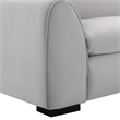 Sero 2pc Sofa and Loveseat Set- Bench Style Seat- Light Gray Velvet