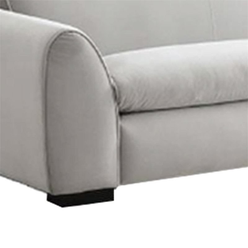 Sero Loveseat- Padded Bench Seat- Modern Light Gray Velvet 69 Inch