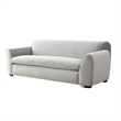Sero Sofa- Padded Bench Style Seat- Modern Light Gray Velvet 89 Inch