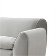 Sero Sofa- Padded Bench Style Seat- Modern Light Gray Velvet 89 Inch