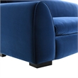 Sero 2pc Sofa and Loveseat Set- Bench Style Seat- Royal Blue Velvet