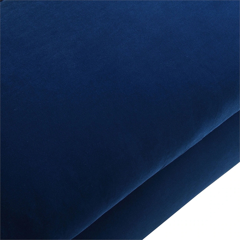 Sero 2pc Sofa and Loveseat Set- Bench Style Seat- Royal Blue Velvet