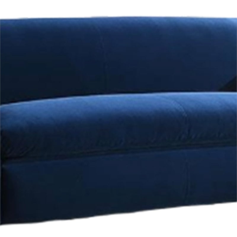 Sero Loveseat- Padded Bench Seat- Modern Royal Blue Velvet 69 Inch