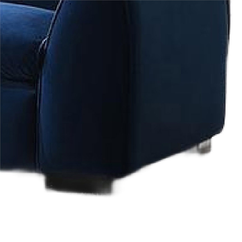 Sero Sofa- Padded Bench Style Seat- Modern Royal Blue Velvet 89 Inch