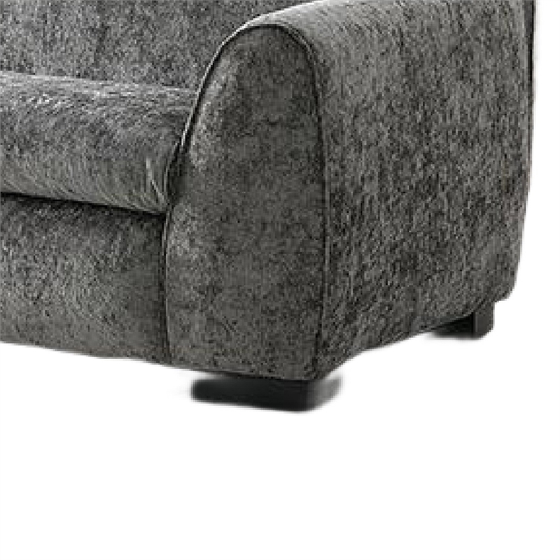 Sero Sofa- Padded Bench Style Seat- Modern Dark Gray Velvet 89 Inch