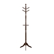 Moy 3 Tier Coat Rack with 10 Hooks- 72 Inch Dark Brown Solid Wood