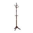 Moy 3 Tier Coat Rack with 10 Hooks- 72 Inch Dark Brown Solid Wood