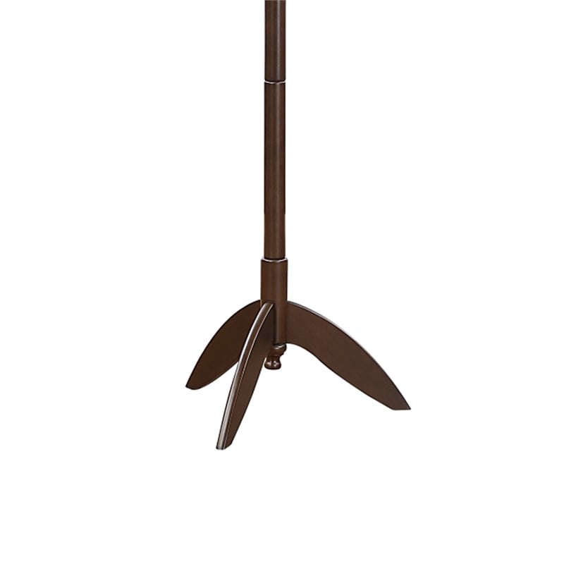 Pon 7 Tier Coat Rack w 11 Hooks and Tripod Base- 70 Inch Dark Brown