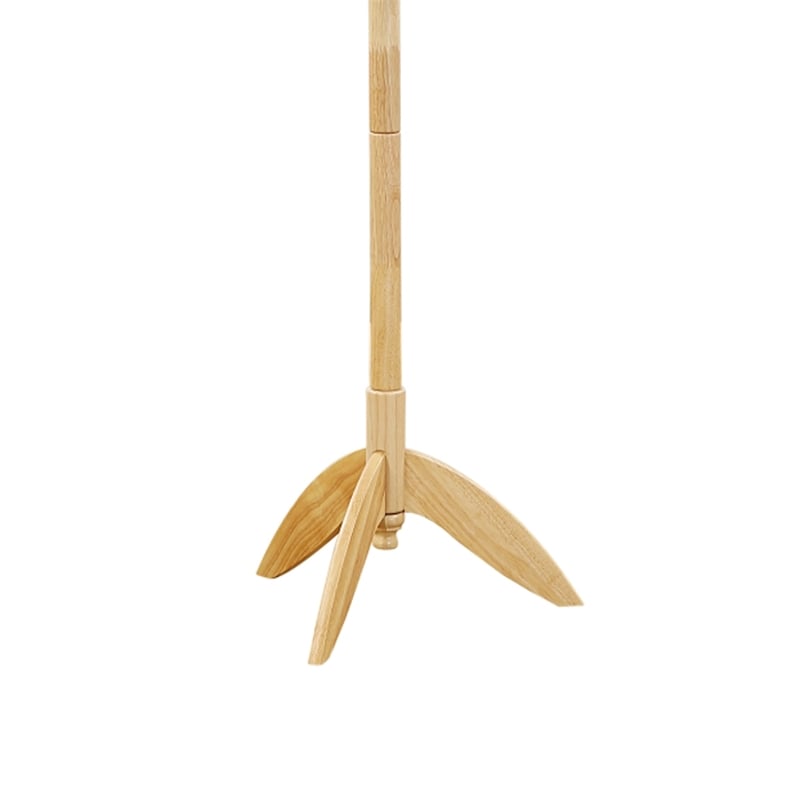 Pon 7 Tier Coat Rack w 11 Hooks and Tripod Base- 70 Inch Natural Brown