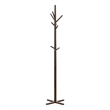 Jema 3 Tier Coat Rack- 9 Hanging Hooks- 70 Inch Dark Brown Solid Wood