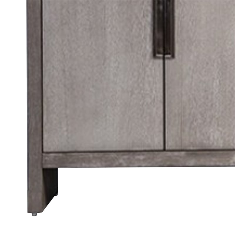 Gris Sideboard Server- 4 Doors w Metal Handles- 60 Inch Stone Gray