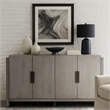 Gris Sideboard Server- 4 Doors w Metal Handles- 60 Inch Stone Gray