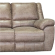 Jem Sofa with Drop Down Table- Light Brown Faux Leather- 87 Inch