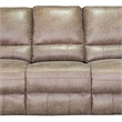 Jem Sofa with Drop Down Table- Light Brown Faux Leather- 87 Inch