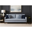 Colin Sofa- 4 Houndstooth Throw Pillows- Blue Polyester- 85 Inch