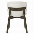 Mery Dining Side Chair Set of 2- Gray Chenille- Walnut Brown Legs